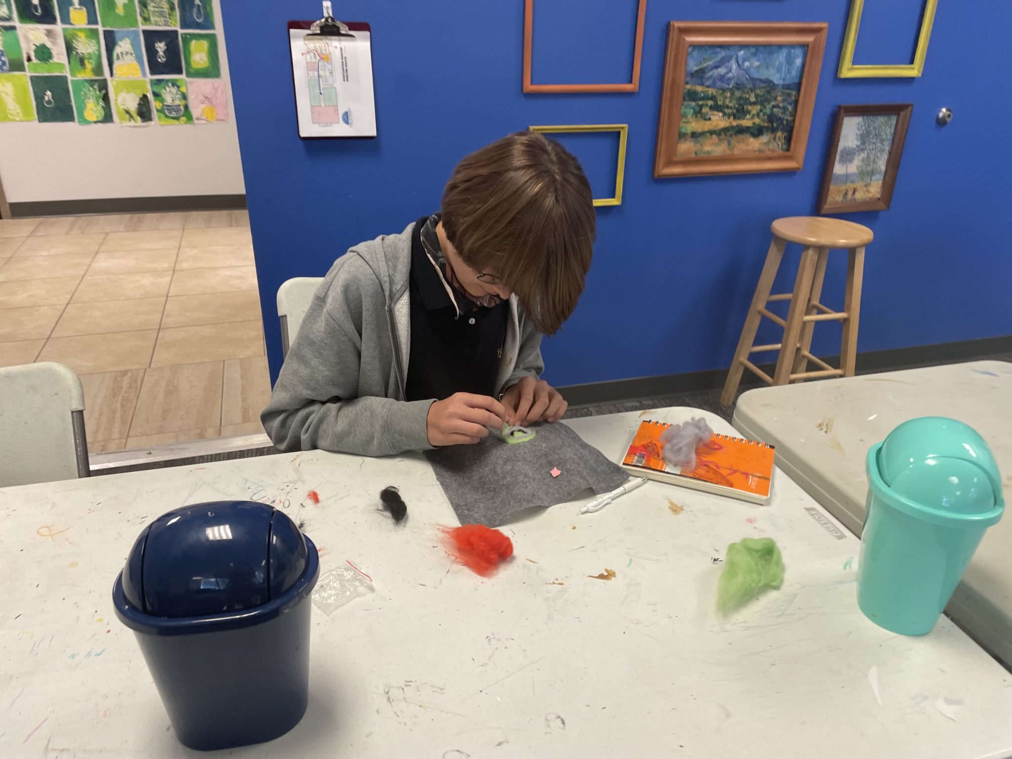 6th grade needle felting middle school